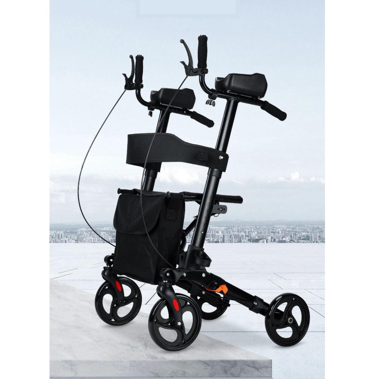 Adjustable Walker Aid With Arm Support Rehabilitation Rollator Cart For Elderly 1