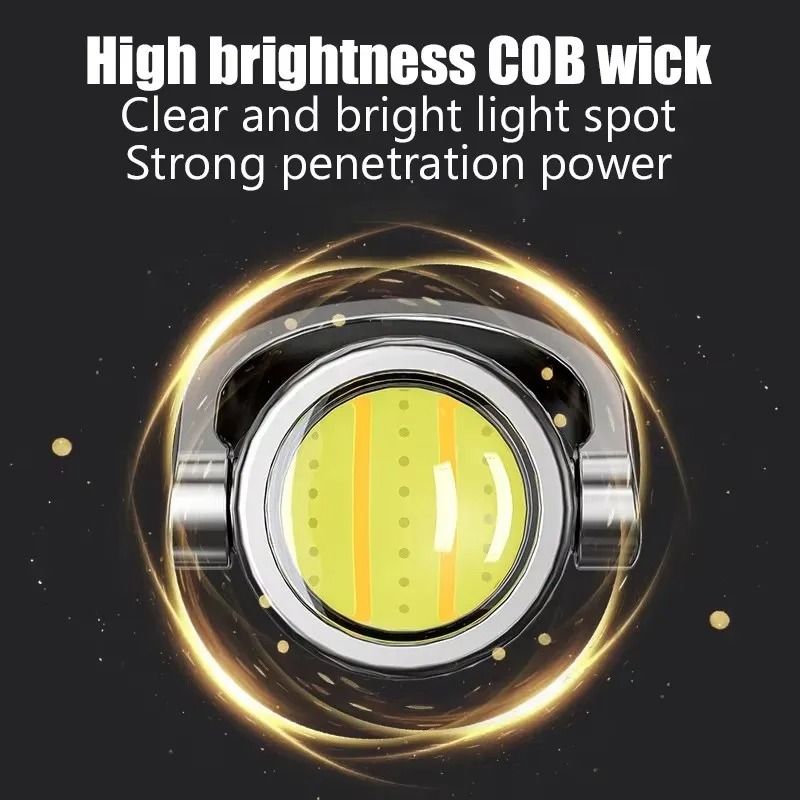 Mini COB LED Keychain Flashlight USB Rechargeable Waterproof Pocket Lamp 1