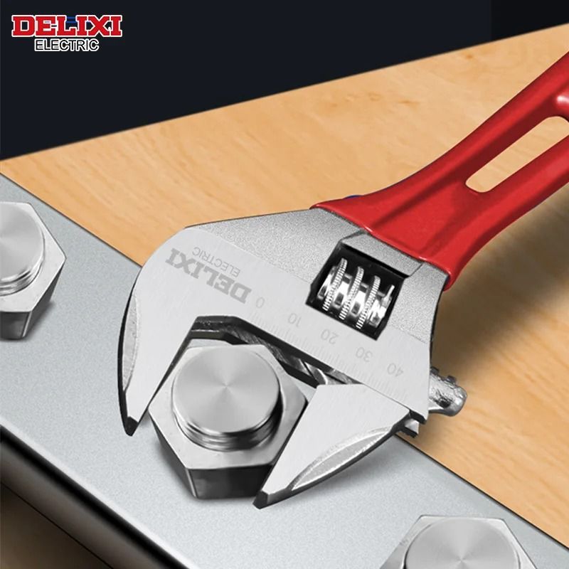 Adjustable Short Handle Ratchet Wrench With Big Opening For Bathroom Pipe Maintenance 4