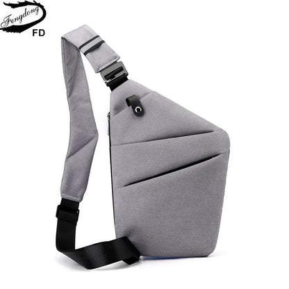 Men Ultra Thin Anti Theft Small Chest Bag Mini Crossbody Sling Bag for Travel and Sports