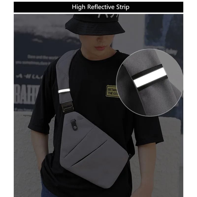 Men Ultra Thin Anti Theft Small Chest Bag Mini Crossbody Sling Bag For Travel And Sports 4