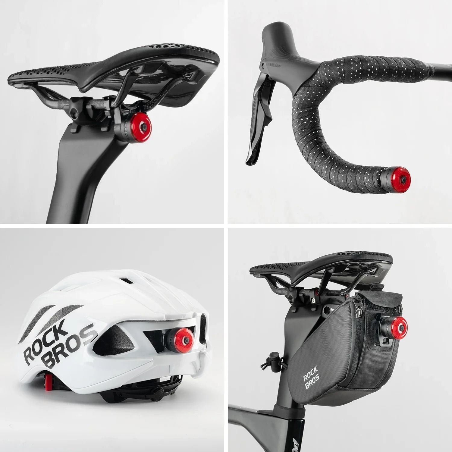 Bicycle Handlebar End And Rear Safety Light With Intelligent Brake Sensor And Waterproof Design 4