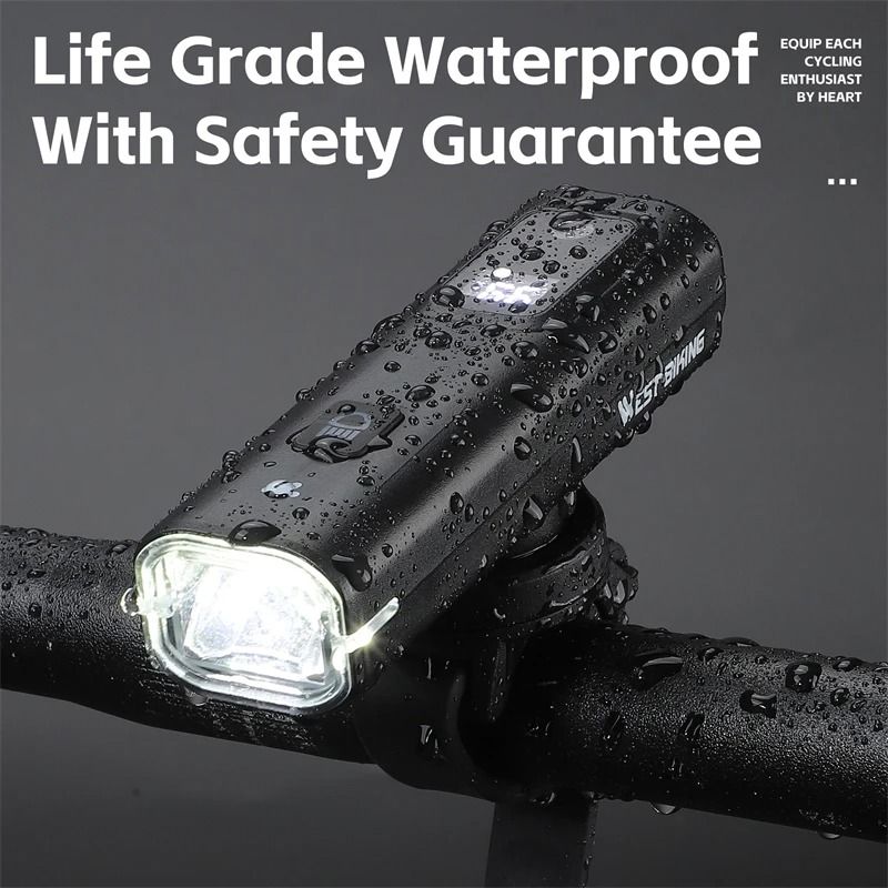 Smart Light Sensing Bicycle Front Headlight 400 Lumen Rechargeable Bike Light 2