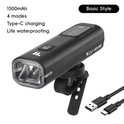 Smart Light Sensing Bicycle Front Headlight 400 Lumen Rechargeable Bike Light 6