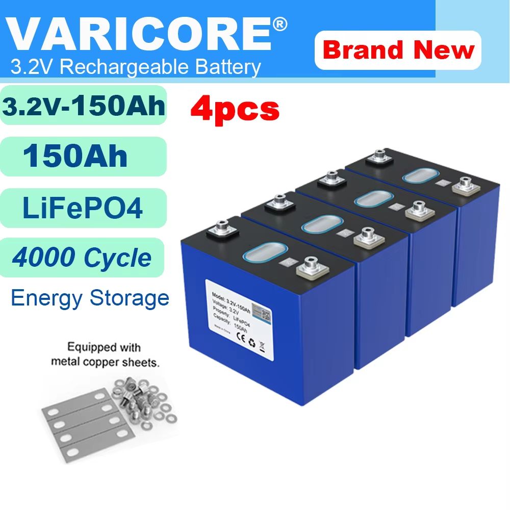 4PCS LiFePO4 Rechargeable Battery Pack  32V 280Ah360Ah Deep Cycle Power Cells For Solar RV Golf Car 10