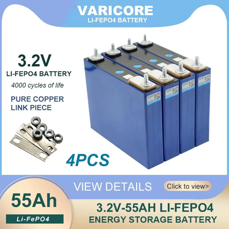 4PCS LiFePO4 Rechargeable Battery Pack  32V 280Ah360Ah Deep Cycle Power Cells For Solar RV Golf Car 12