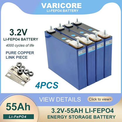 4PCS LiFePO4 Rechargeable Battery Pack  32V 280Ah360Ah Deep Cycle Power Cells For Solar RV Golf Car 12