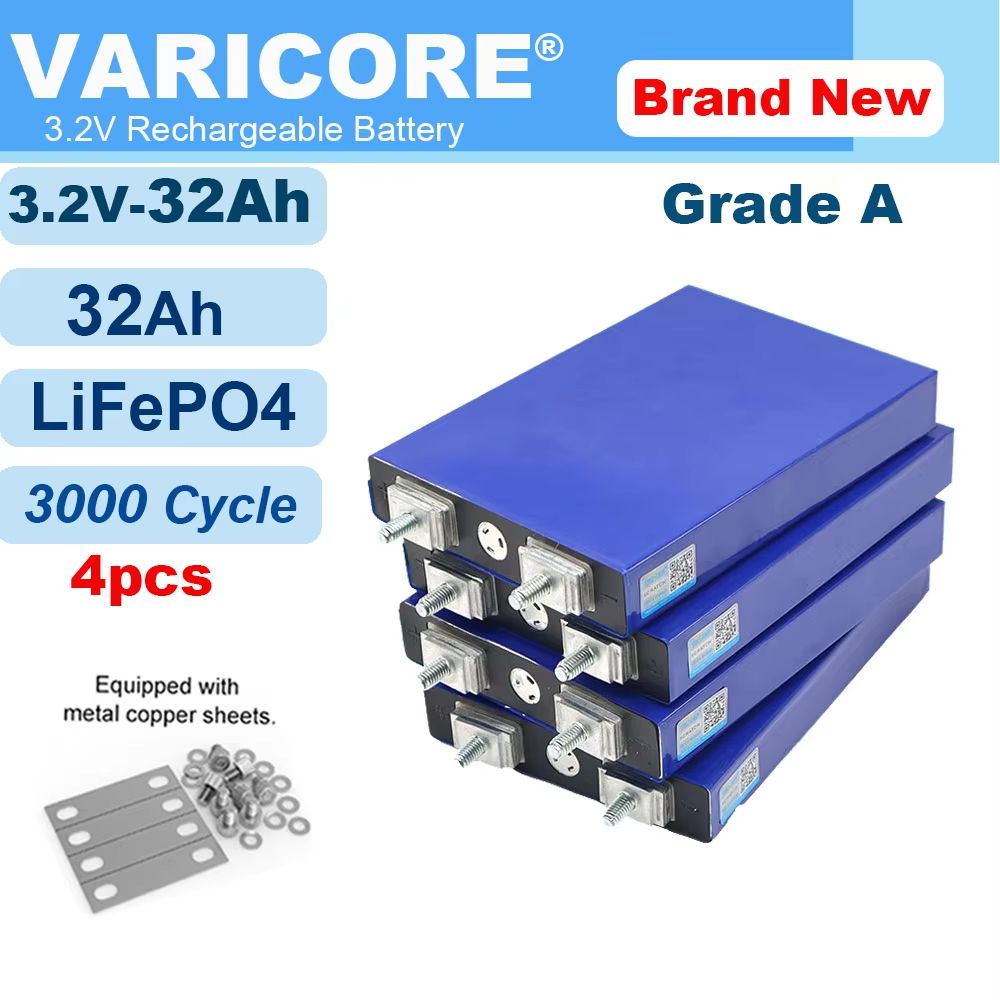 4PCS LiFePO4 Rechargeable Battery Pack  32V 280Ah360Ah Deep Cycle Power Cells For Solar RV Golf Car 13