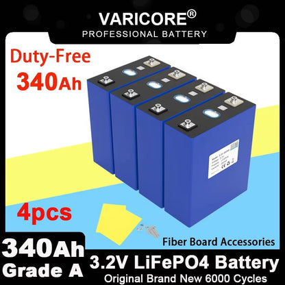 4PCS LiFePO4 Rechargeable Battery Pack  32V 280Ah360Ah Deep Cycle Power Cells For Solar RV Golf Car 2