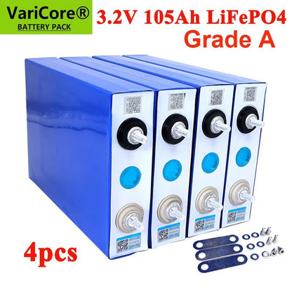 4PCS LiFePO4 Rechargeable Battery Pack  32V 280Ah360Ah Deep Cycle Power Cells For Solar RV Golf Car 5