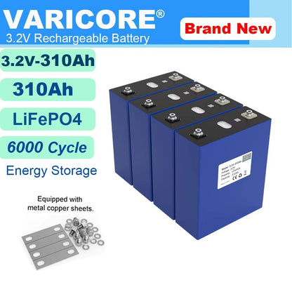 4PCS LiFePO4 Rechargeable Battery Pack  32V 280Ah360Ah Deep Cycle Power Cells For Solar RV Golf Car 16