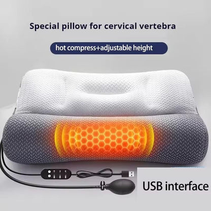 Adjustable Neck Pillow Cervical Spine Support Heated Neck Protection Sleep Therapy 6