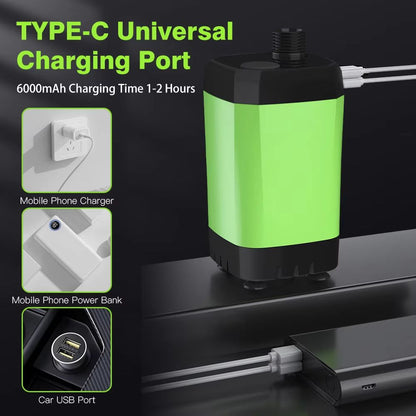 Portable Camping Shower Pump Kit  Outdoor Shower With Digital Display Adjustable Flow  6000mAh Rech 4