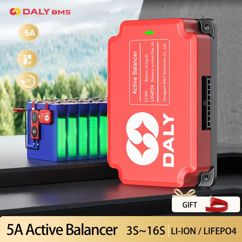 Daly Active Balancer 5A – Smart BMS Equalizer Board for LiFePO4 & Lithium Battery Packs (3S–16S)