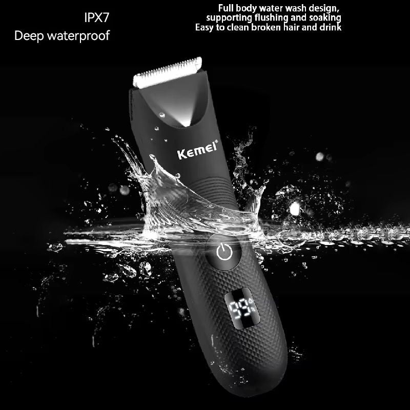 Kemei Electric Body  Groin Trimmer  Washable Beard Bikini And Pubic Hair Shaver For Men And Women 3