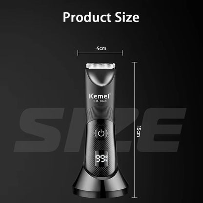 Kemei Electric Body  Groin Trimmer  Washable Beard Bikini And Pubic Hair Shaver For Men And Women 4