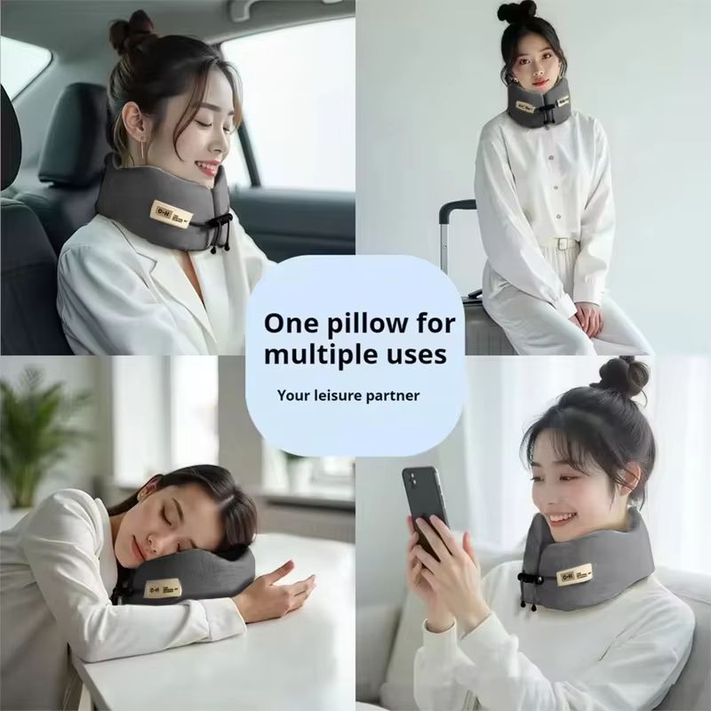 Memory Foam Travel Neck Pillow  UShaped Airplane Cushion For Sleeping Shoulder Support  Comfort 2