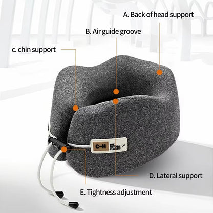 Memory Foam Travel Neck Pillow  UShaped Airplane Cushion For Sleeping Shoulder Support  Comfort 4