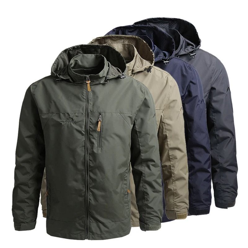 Men's Tactical Windbreaker Waterproof Outdoor Hooded Jacket