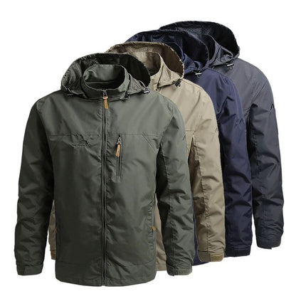 Men's Tactical Windbreaker Waterproof Outdoor Hooded Jacket