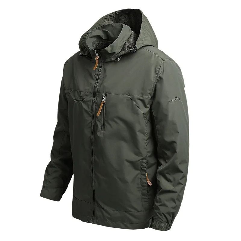 Mens Tactical Windbreaker Waterproof Outdoor Hooded Jacket 4