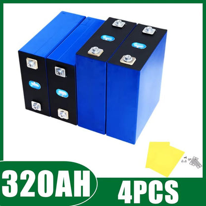 4PCS LiFePO4 Rechargeable Battery Pack  32V 120Ah340Ah Grade A Lithium Iron Phosphate Cells For 12V 11