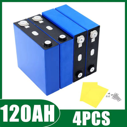 4PCS LiFePO4 Rechargeable Battery Pack  32V 120Ah340Ah Grade A Lithium Iron Phosphate Cells For 12V 8