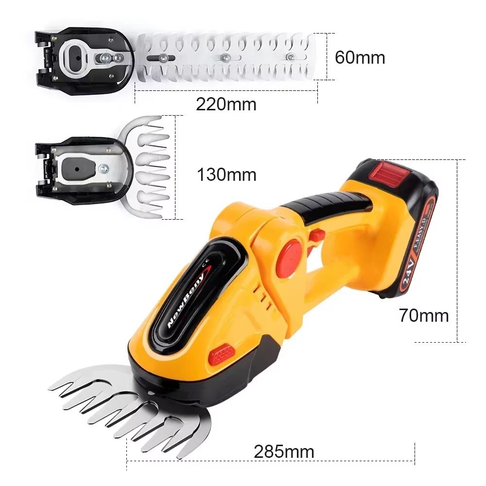 2in1 Cordless Electric Hedge Trimmer  Rechargeable Handheld Shrub Cutter  Garden Pruning Tool 2