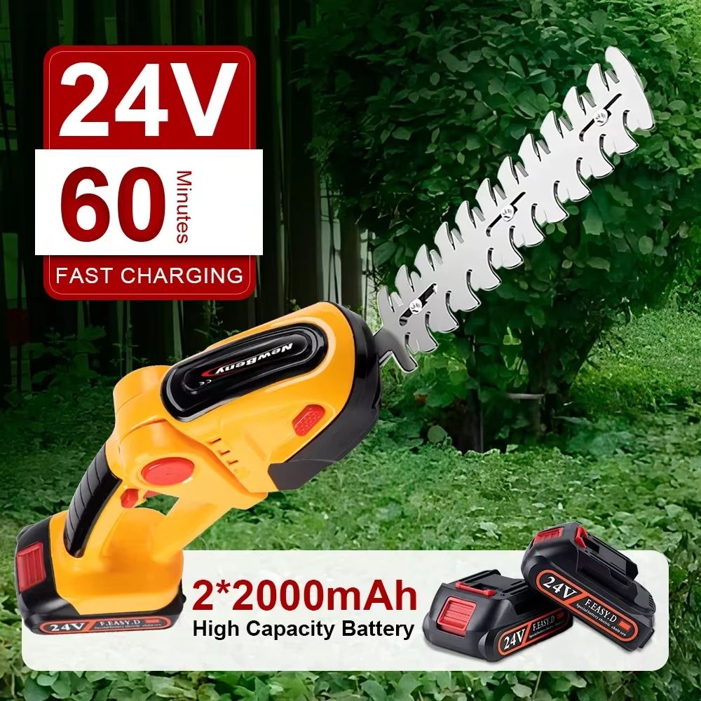 2in1 Cordless Electric Hedge Trimmer  Rechargeable Handheld Shrub Cutter  Garden Pruning Tool 5