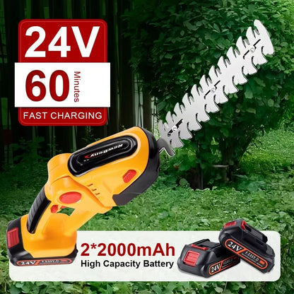 2in1 Cordless Electric Hedge Trimmer  Rechargeable Handheld Shrub Cutter  Garden Pruning Tool 5