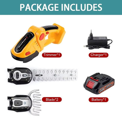 2in1 Cordless Electric Hedge Trimmer  Rechargeable Handheld Shrub Cutter  Garden Pruning Tool 9