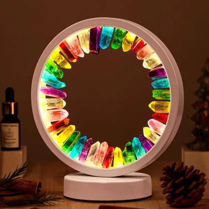 Natural Quartz Crystal USB Night Lamp for Bedroom Healing and Relaxation