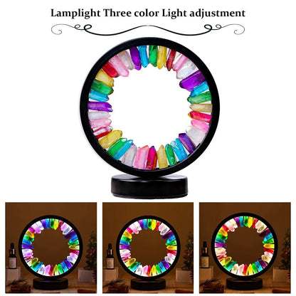 Natural Quartz Crystal USB Night Lamp For Bedroom Healing And Relaxation 2