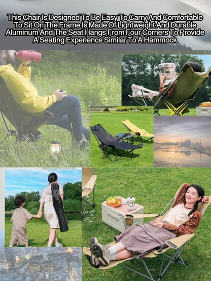 Portable Folding Recliner Chair With Headrest  Leg Rest 2