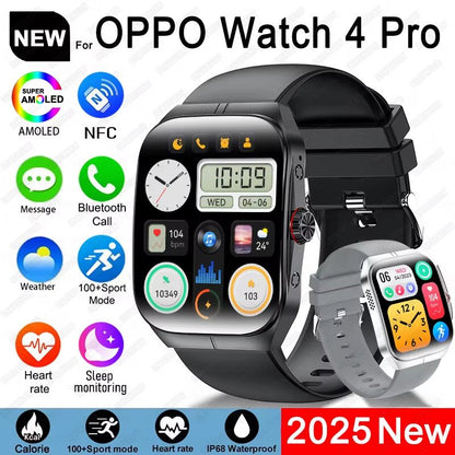 2025 Ultra HD Smartwatch – 1.95" GPS Sports Watch with Bluetooth Calling, NFC & Fitness Tracking for Men and Women