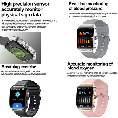2025 Ultra HD Smartwatch  195 GPS Sports Watch With Bluetooth Calling NFC  Fitness Tracking For Men 3