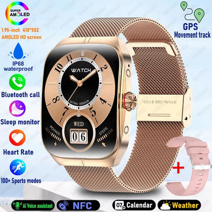 2025 Ultra HD Smartwatch  195 GPS Sports Watch With Bluetooth Calling NFC  Fitness Tracking For Men 14