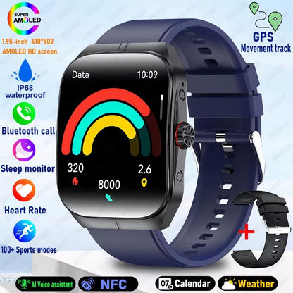 2025 Ultra HD Smartwatch  195 GPS Sports Watch With Bluetooth Calling NFC  Fitness Tracking For Men 18
