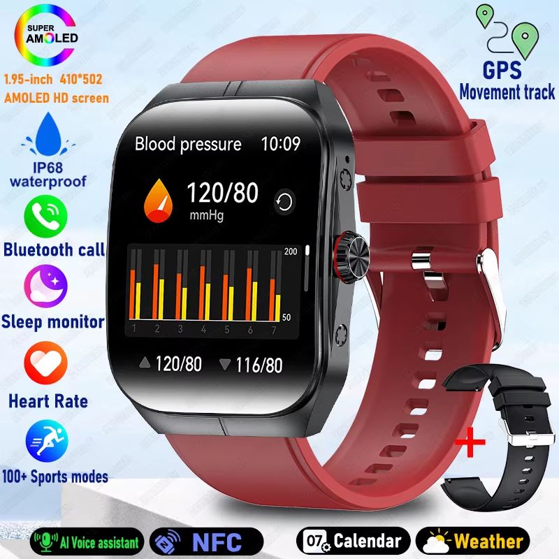 2025 Ultra HD Smartwatch  195 GPS Sports Watch With Bluetooth Calling NFC  Fitness Tracking For Men 21