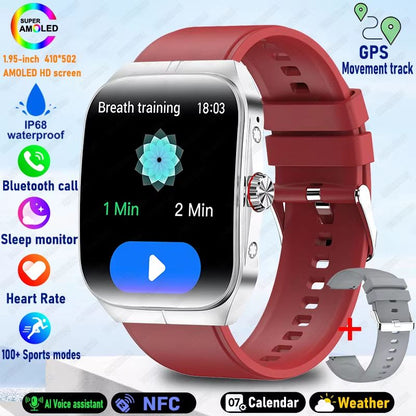 2025 Ultra HD Smartwatch  195 GPS Sports Watch With Bluetooth Calling NFC  Fitness Tracking For Men 22