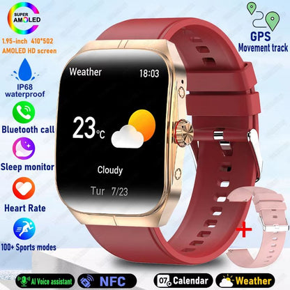 2025 Ultra HD Smartwatch  195 GPS Sports Watch With Bluetooth Calling NFC  Fitness Tracking For Men 23