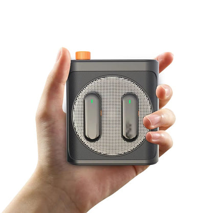 Portable Voice Amplifier with Lavalier Microphone – Mini Wireless Megaphone Speaker for Teachers, Tour Guides & Coaches