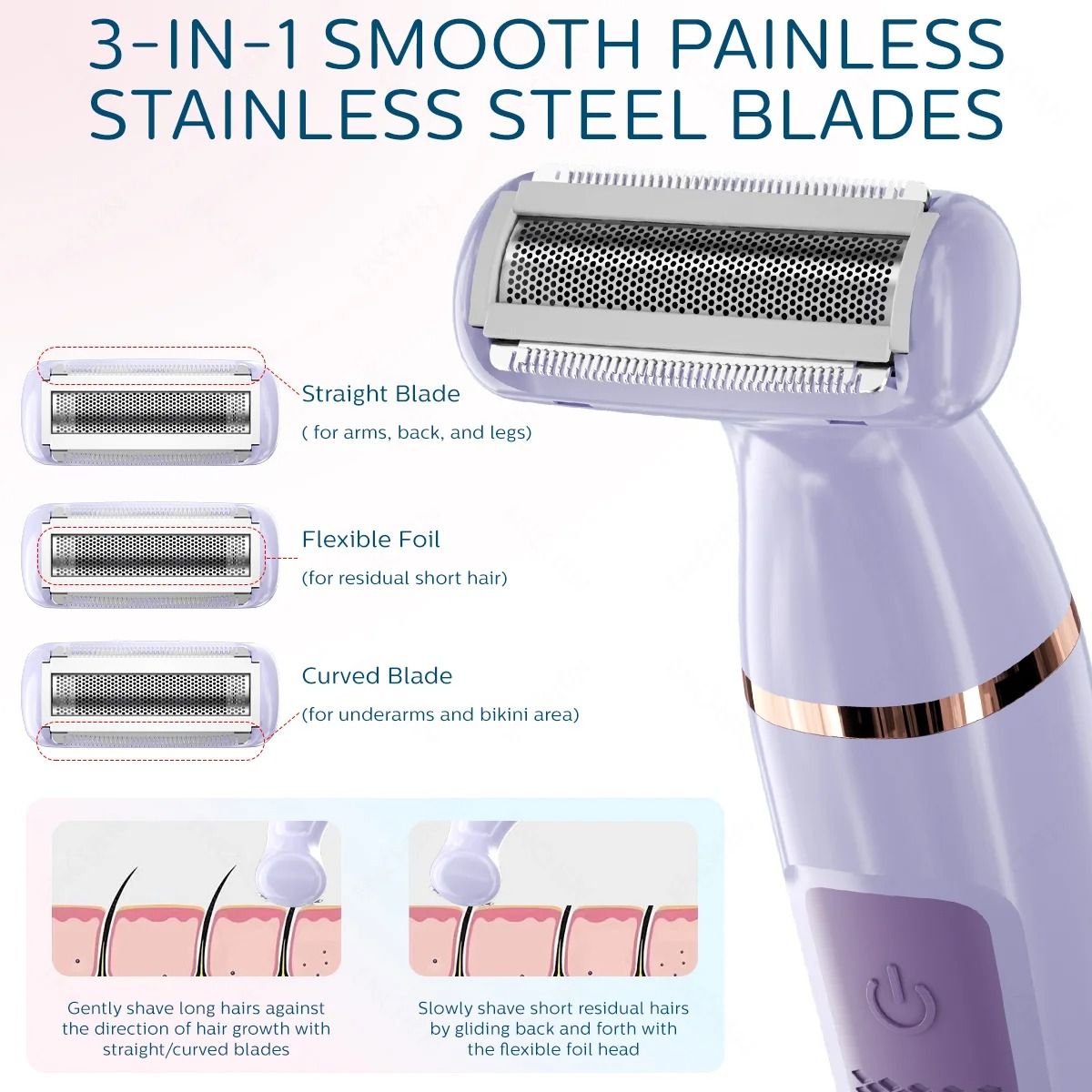 Electric Foil Shaver  Trimmer  Wet  Dry Use With Portable Design 3