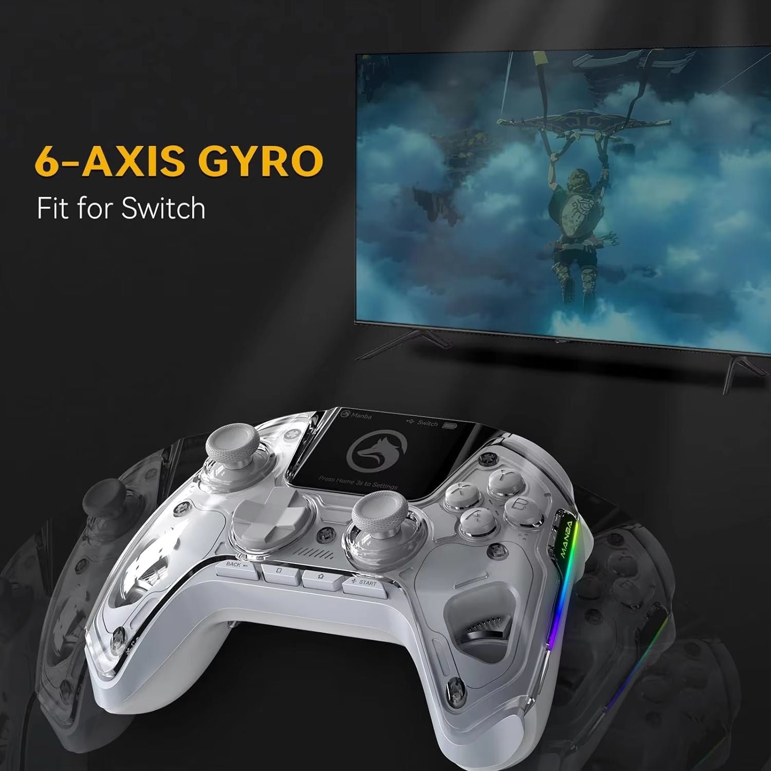 Mamba One V2 Wireless Gaming Controller  MultiPlatform Hall Effect Joystick With RGB Lights 1800mAh 5