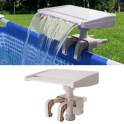 Relaxing Pool Waterfall Cascade Fountain – Detachable PVC Spillway Attachment for Ground Swimming Pools