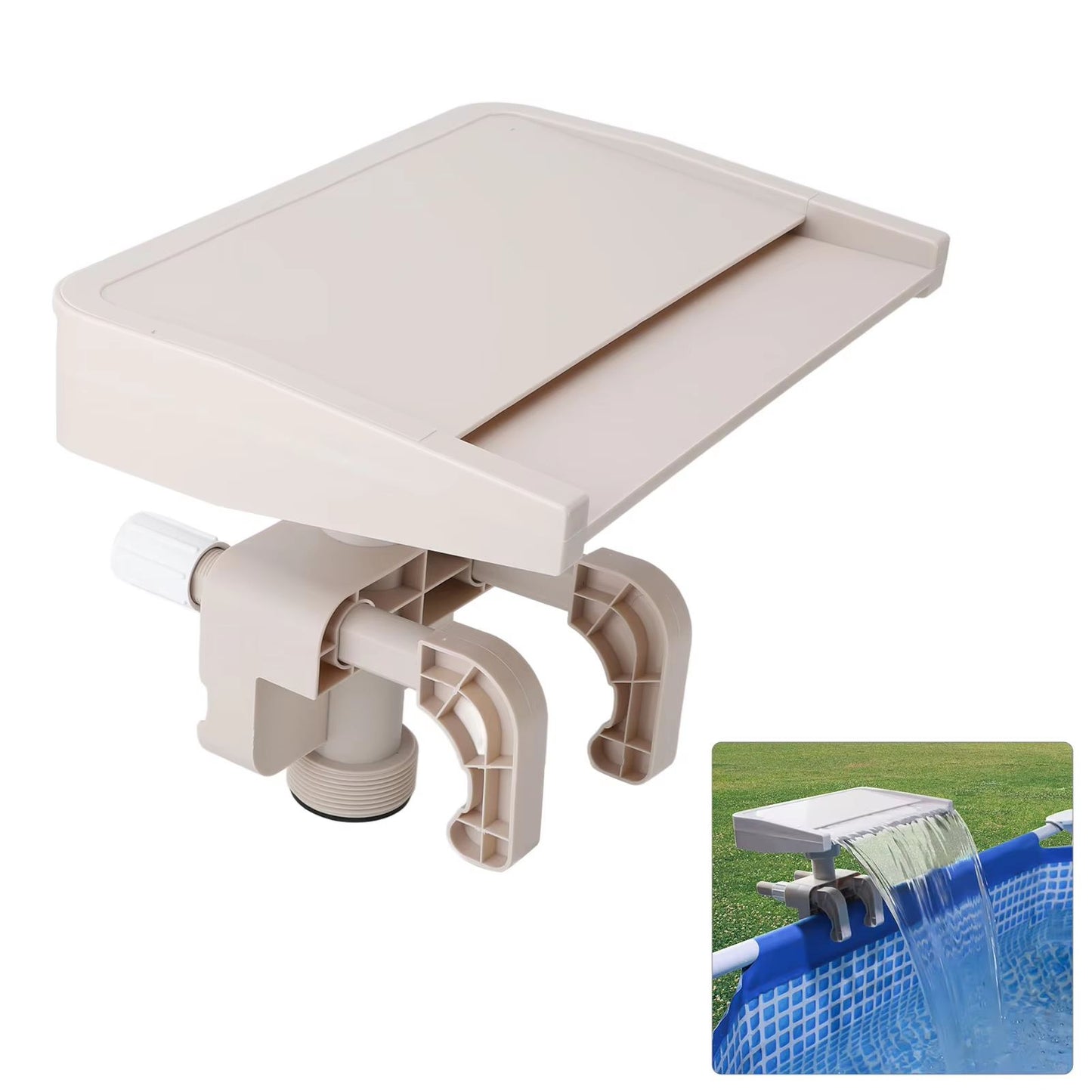 Relaxing Pool Waterfall Cascade Fountain  Detachable PVC Spillway Attachment For Ground Swimming Po 1