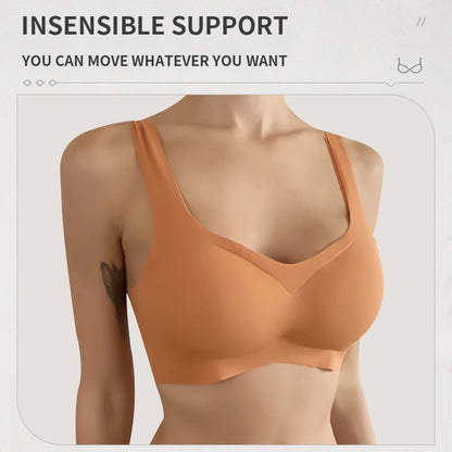 Seamless Ice Silk Bra Set With Padded Comfort 1