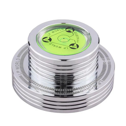 Universal Turntable Stabilizer Weight  Aluminum Alloy LP Record Clamp With Level For Vinyl Players 8