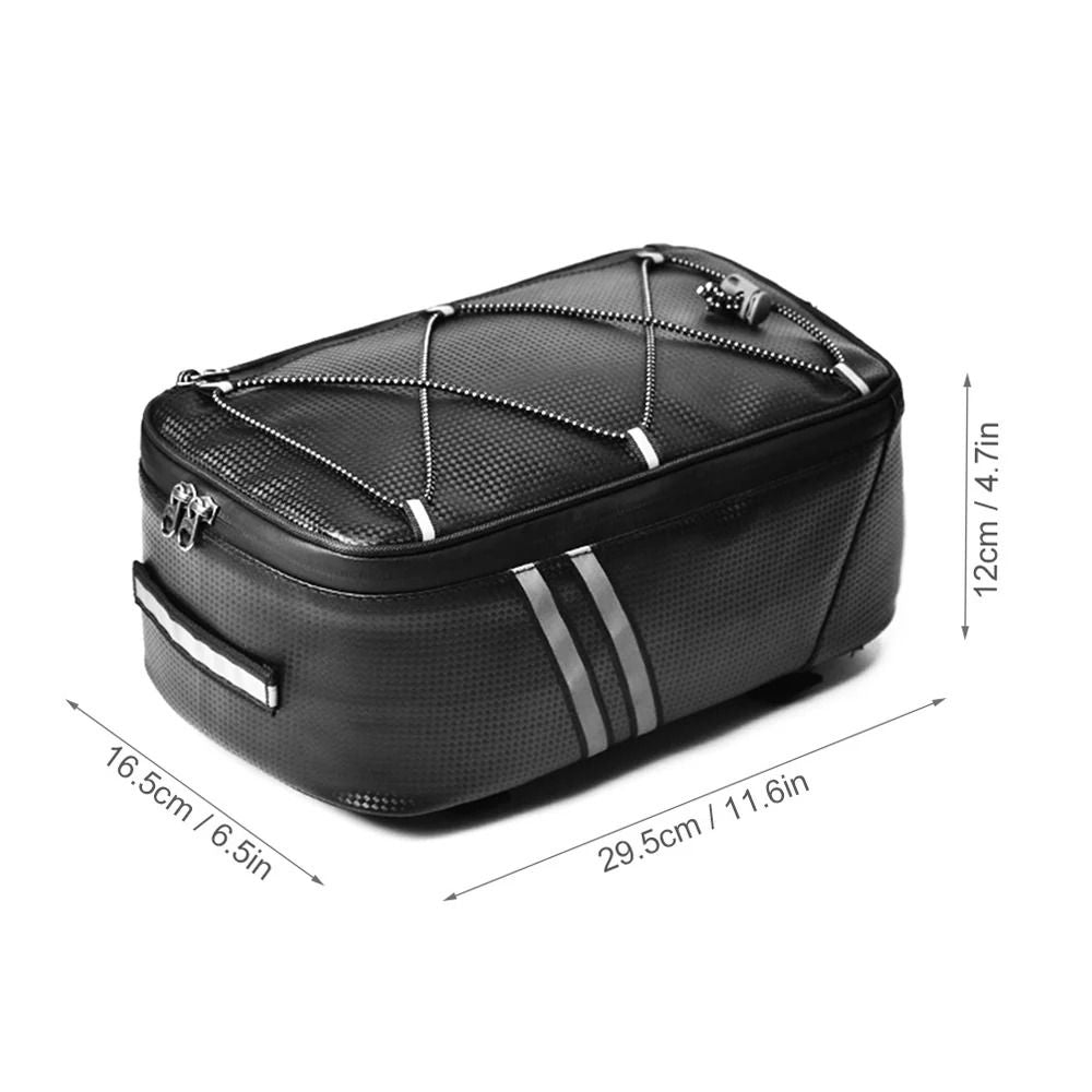 7L Bike Trunk Bag Water Resistant Rear Rack Bag With Rain Cover 1