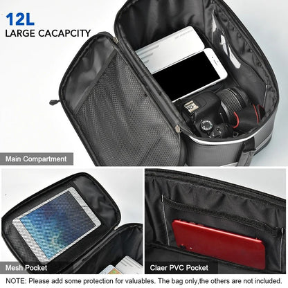 7L Bike Trunk Bag Water Resistant Rear Rack Bag With Rain Cover 3